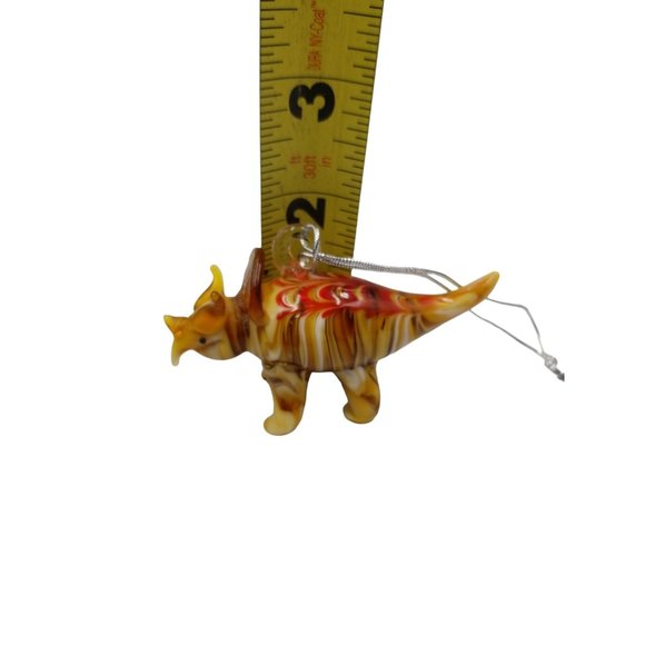 Triceratops Dinosaur Dynasty Gallery Glass lampwork Glassdelights Figurine - Picture 10 of 11